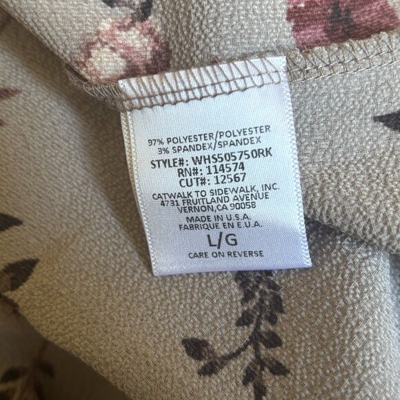 Pleione Anthropologie Womens Ruffled Coquette Blouse L Floral Cottagecore Dainty - Picture 11 of 12